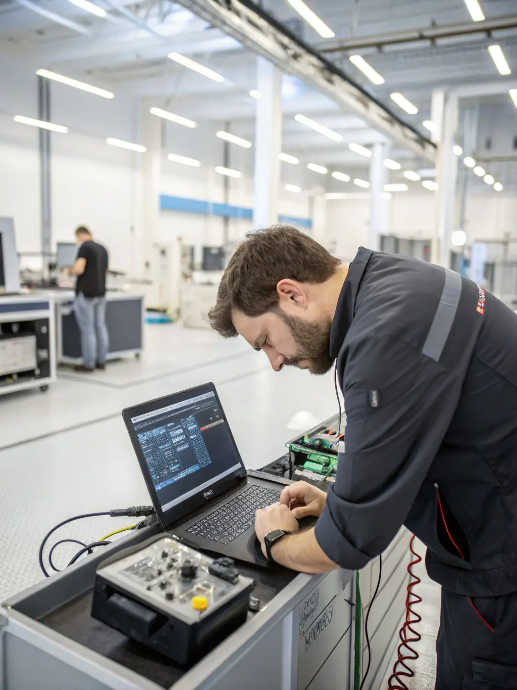 A close-up shot of a technician servicing a laptop, showcasing the after-sales service provided by The Ark.